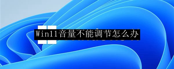 Win11音量不能调节怎么办