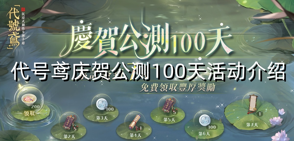 代号鸢庆贺公测100天活动介绍