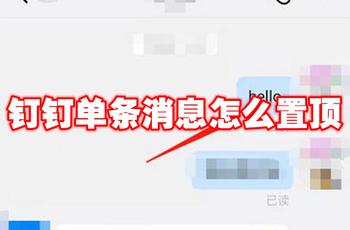 钉钉单条消息怎么置顶