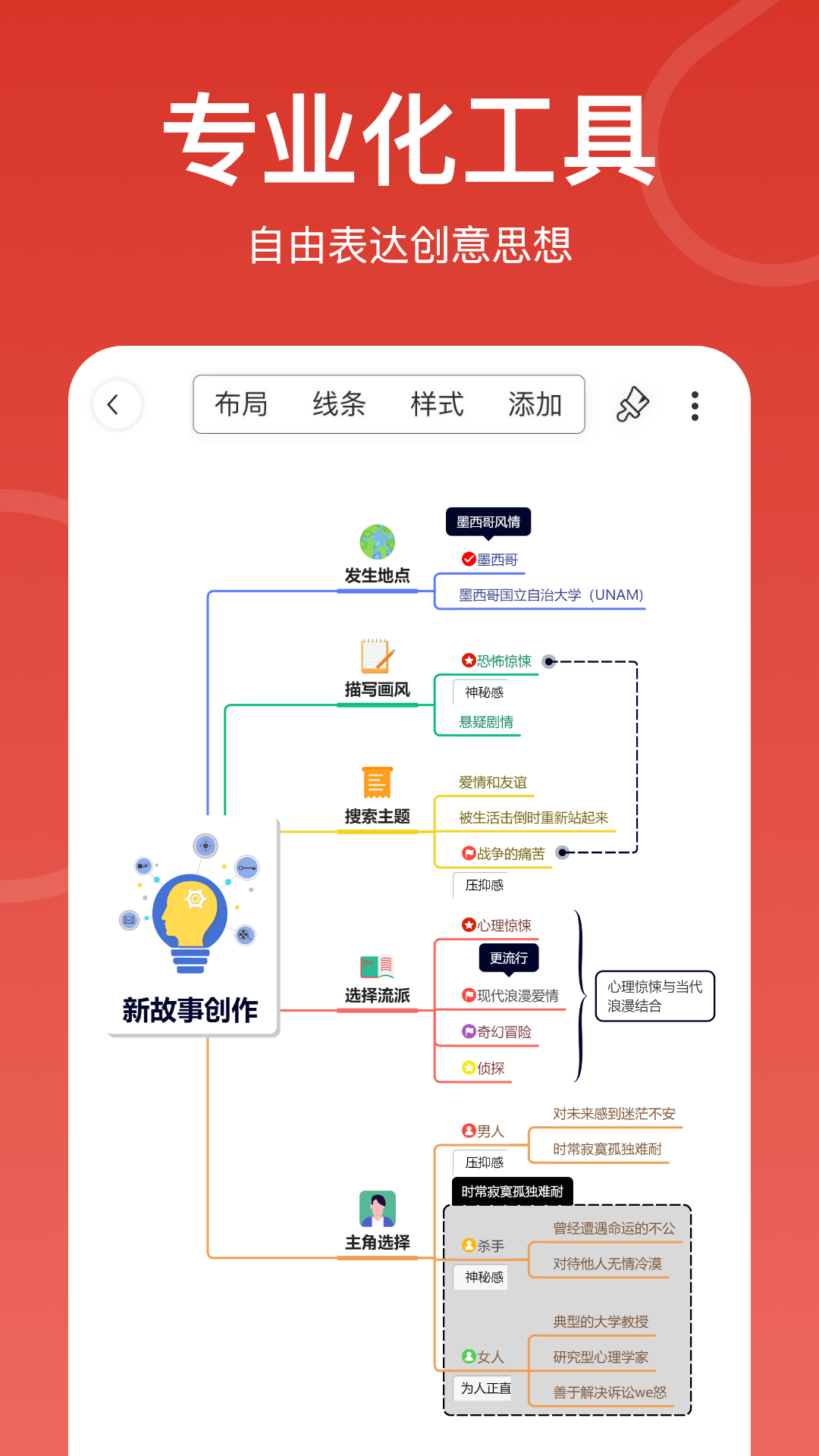 寻简思维导图app