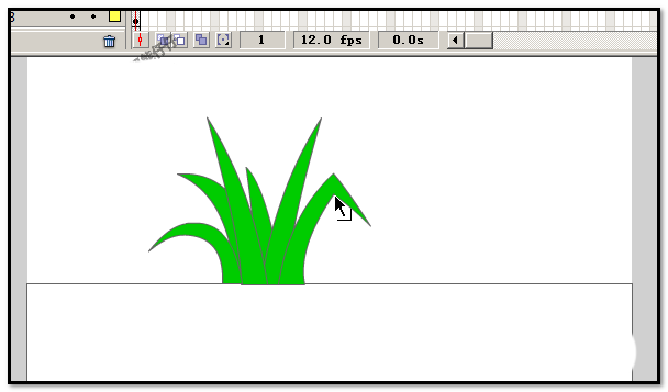 flash怎么绘制绿草
