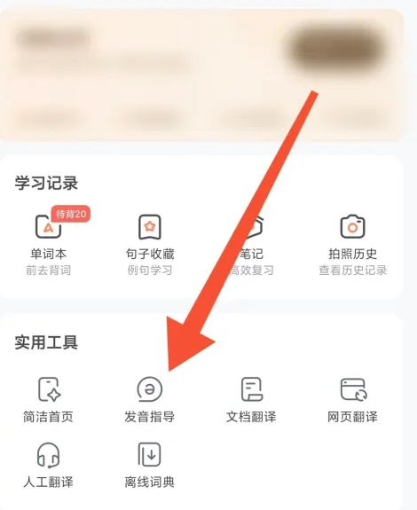 有道词典发音指导功能怎么使用